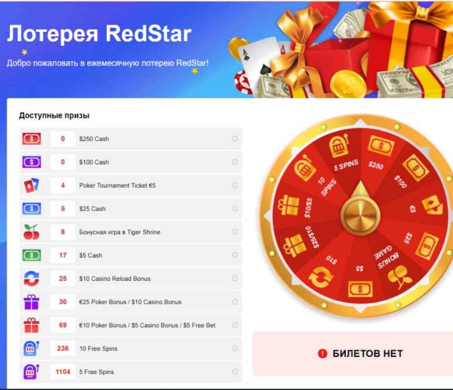 RedStar лотерея: как получить билет?